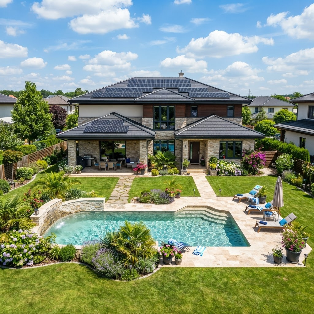 Solarprojekt Einfamilienhaus mit Pool in Isernhagen